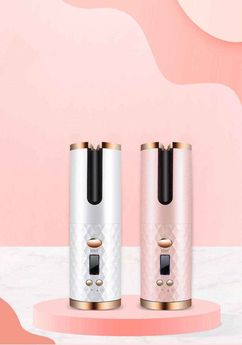 Glowrise™ Rechargeable Automatic Hair Curler – Portable Ceramic Rotating Styler
