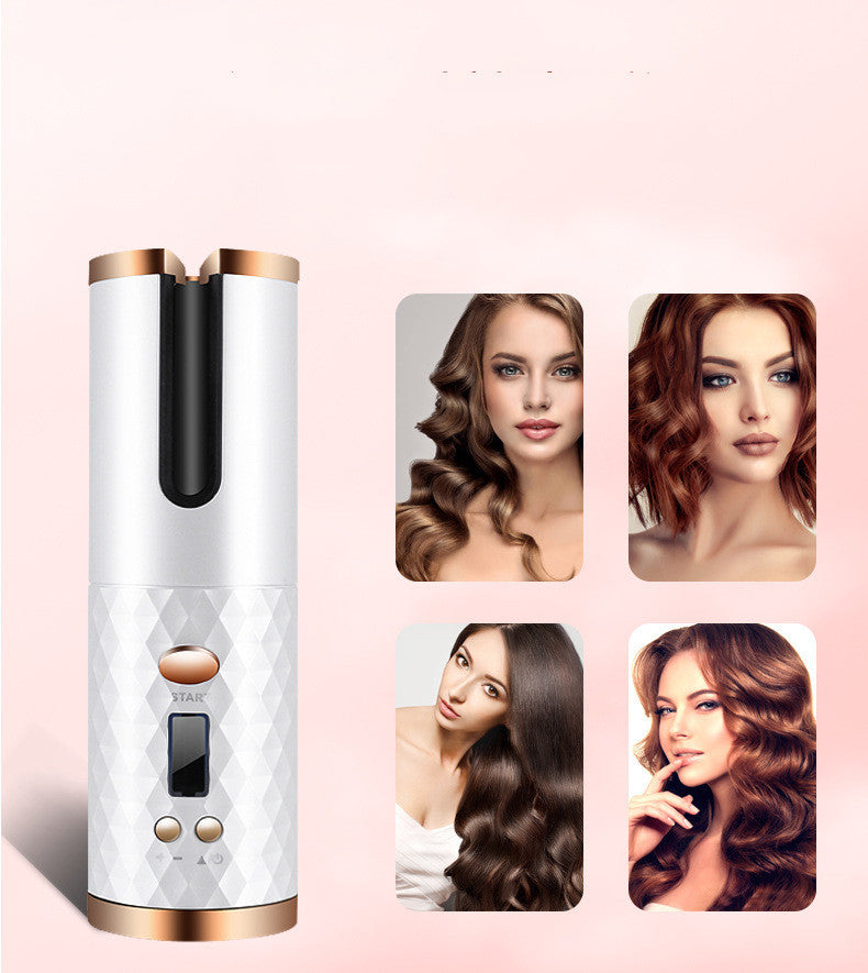 Glowrise™ Rechargeable Automatic Hair Curler – Portable Ceramic Rotating Styler