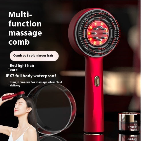 Glowrise™ Electric Scalp Massage Comb – Red Light Therapy & Hair Care
