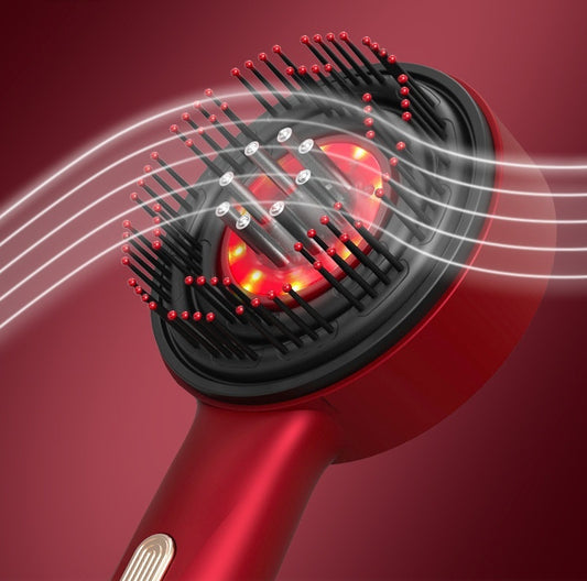 Glowrise™ Electric Scalp Massage Comb – Red Light Therapy & Hair Care
