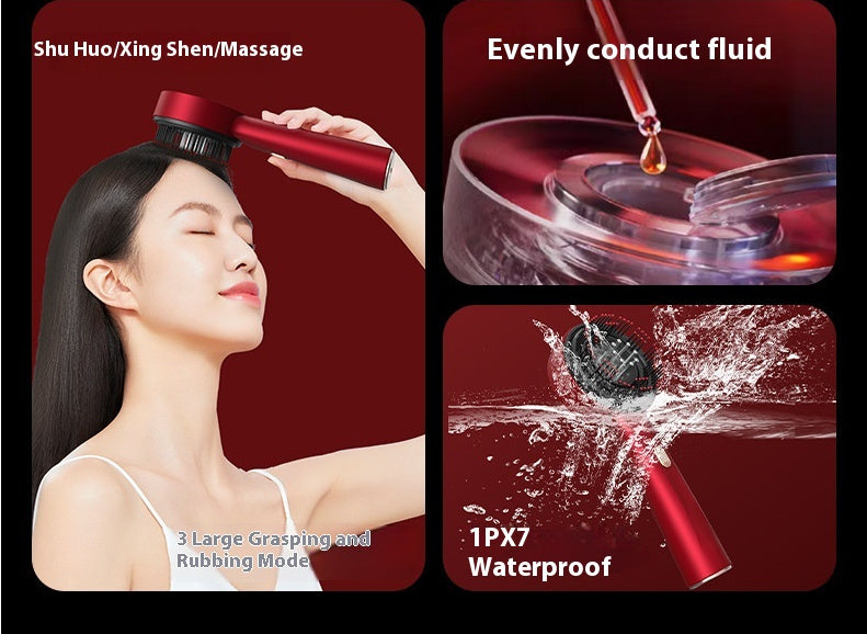 Glowrise™ Electric Scalp Massage Comb – Red Light Therapy & Hair Care